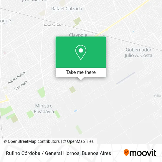 Mapa de Rufino Córdoba / General Hornos