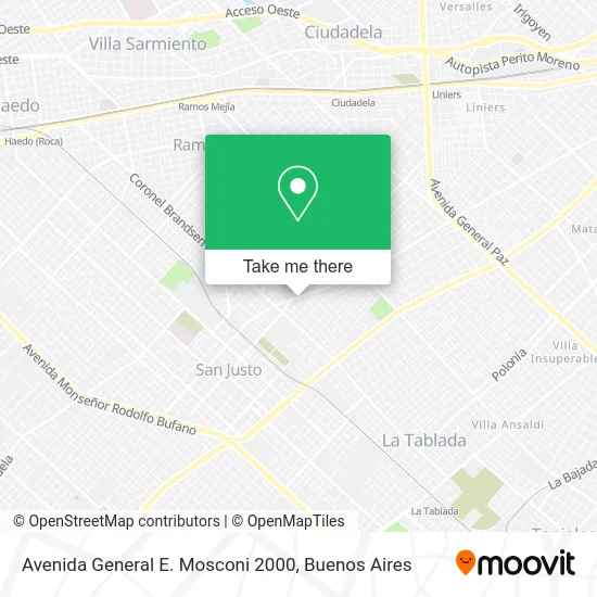 Avenida General E. Mosconi 2000 map