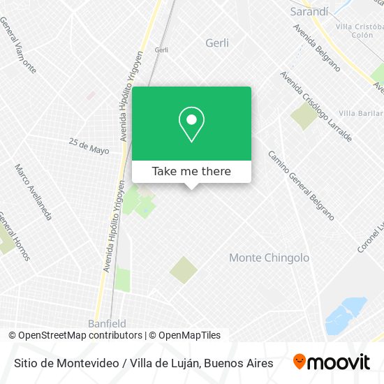 Sitio de Montevideo / Villa de Luján map