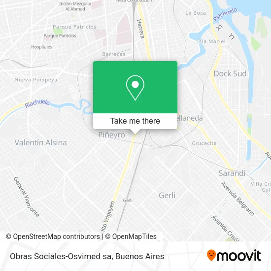 Mapa de Obras Sociales-Osvimed sa