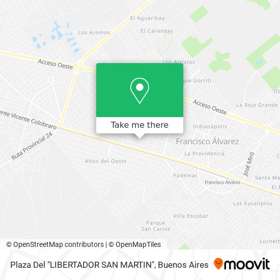 Mapa de Plaza Del "LIBERTADOR SAN MARTIN"