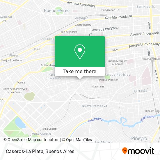 Caseros-La Plata map