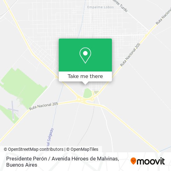 Presidente Perón / Avenida Héroes de Malvinas map