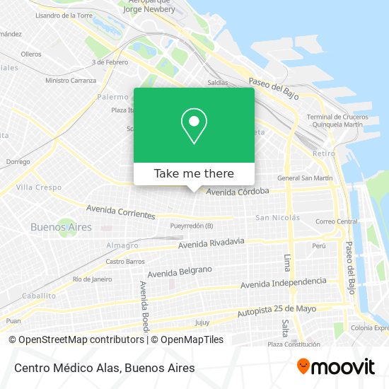 Mapa de Centro Médico Alas