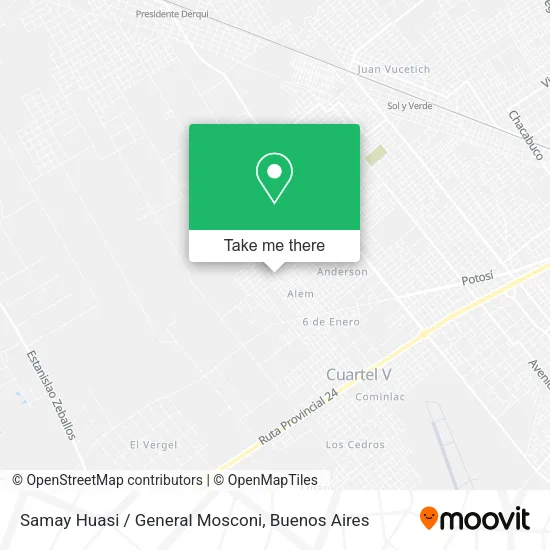 Mapa de Samay Huasi / General Mosconi