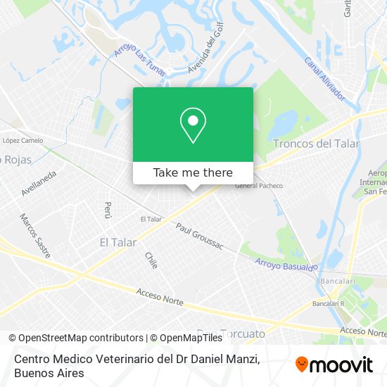 Centro Medico Veterinario del Dr Daniel Manzi map