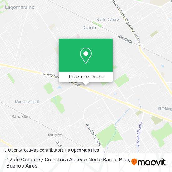 12 de Octubre / Colectora Acceso Norte Ramal Pilar map