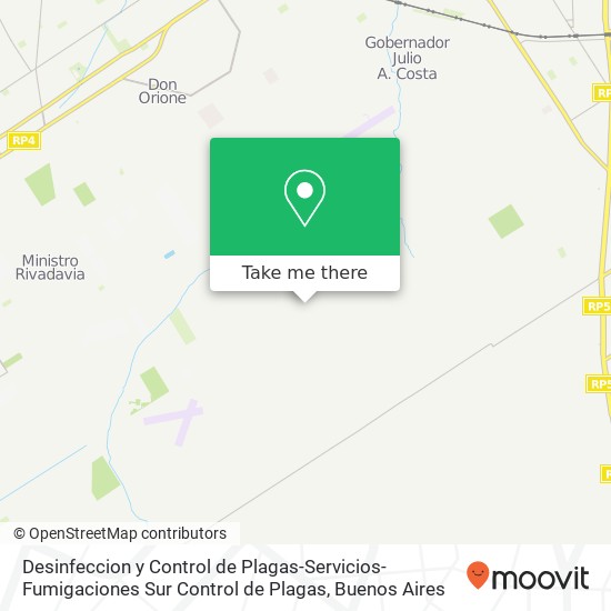 Mapa de Desinfeccion y Control de Plagas-Servicios-Fumigaciones Sur Control de Plagas