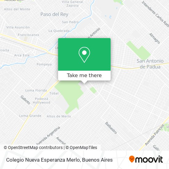 Colegio Nueva Esperanza Merlo map
