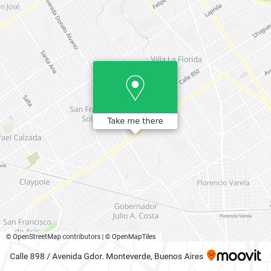 Calle 898 / Avenida Gdor. Monteverde map