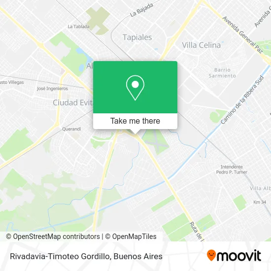 Rivadavia-Timoteo Gordillo map