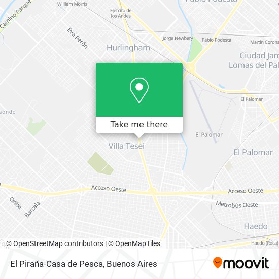 Mapa de El Piraña-Casa de Pesca
