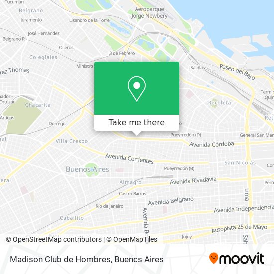 Mapa de Madison Club de Hombres