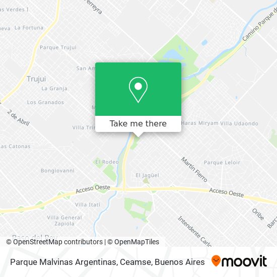 Parque Malvinas Argentinas, Ceamse map