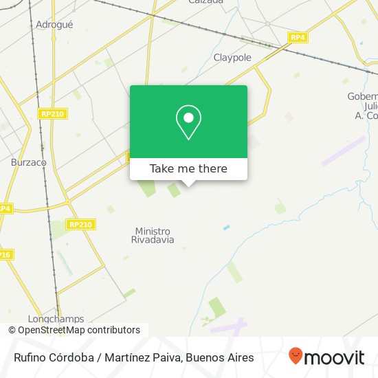 Rufino Córdoba / Martínez Paiva map