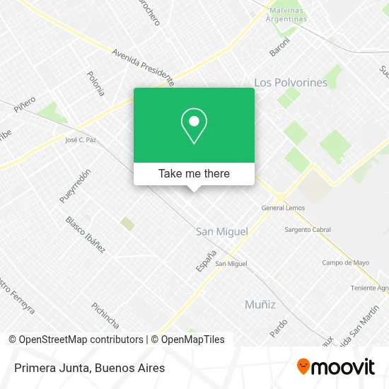 Primera Junta map