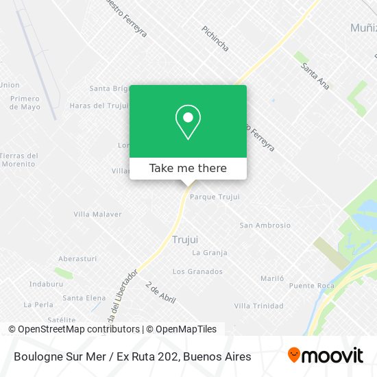 Mapa de Boulogne Sur Mer / Ex Ruta 202
