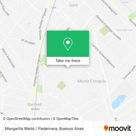 Margarita Weild / Pedernera map