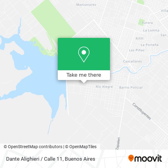 Mapa de Dante Alighieri / Calle 11