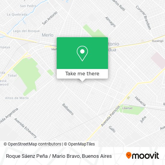 Roque Sáenz Peña / Mario Bravo map