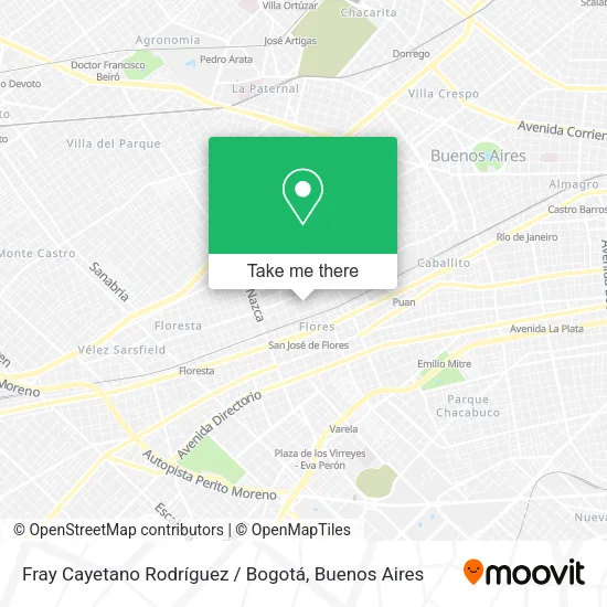 Mapa de Fray Cayetano Rodríguez / Bogotá