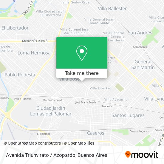 Avenida Triunvirato / Azopardo map