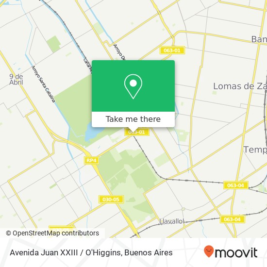 Avenida Juan XXIII / O'Higgins map