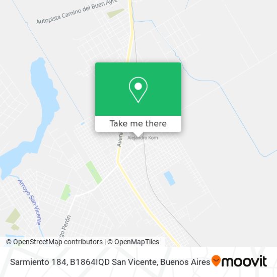 Mapa de Sarmiento 184, B1864IQD San Vicente