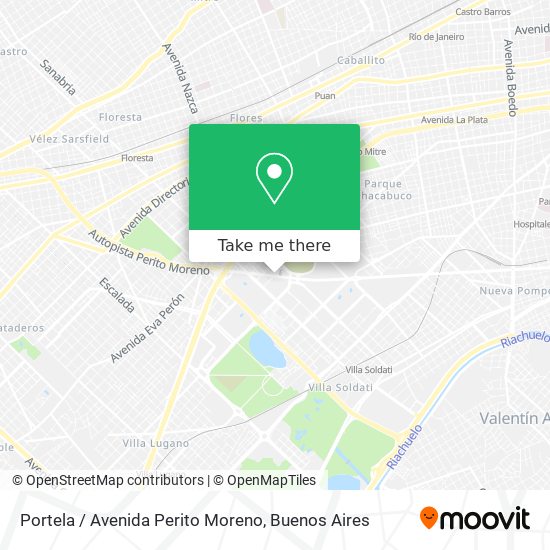 Portela / Avenida Perito Moreno map
