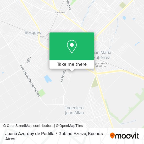 Juana Azurduy de Padilla / Gabino Ezeiza map