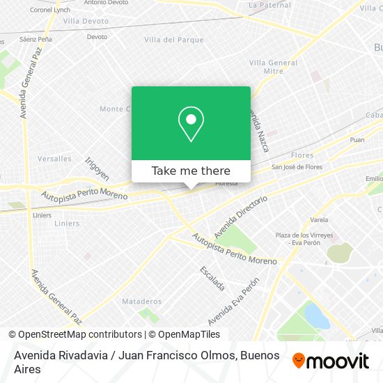 Mapa de Avenida Rivadavia / Juan Francisco Olmos