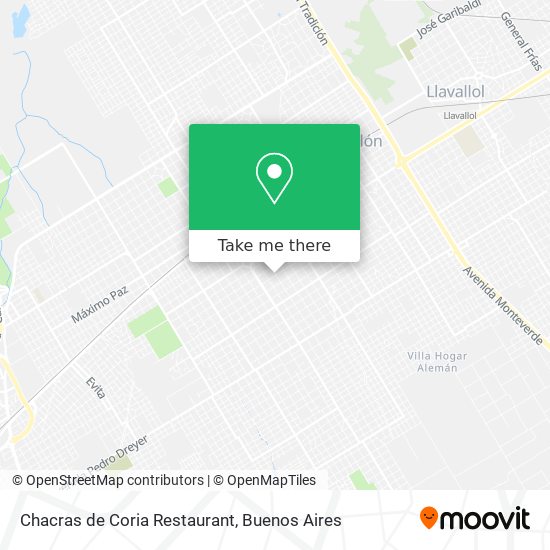Chacras de Coria Restaurant map