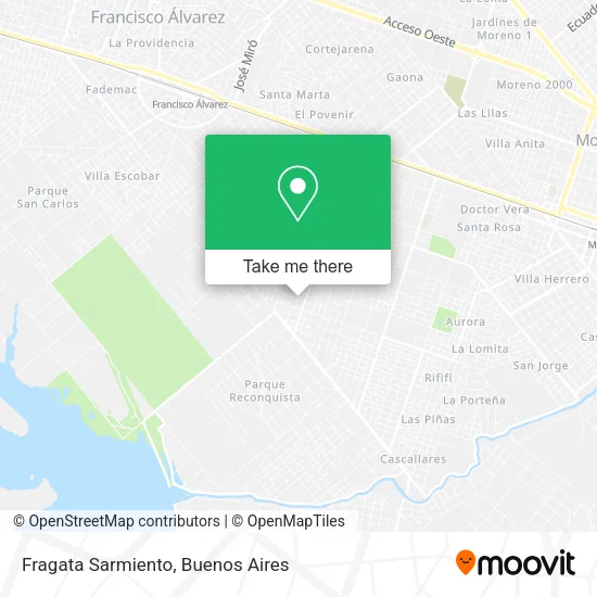 Mapa de Fragata Sarmiento