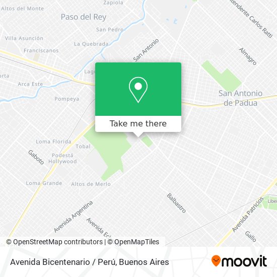 Avenida Bicentenario / Perú map