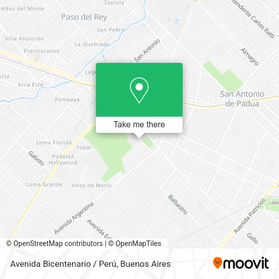 Avenida Bicentenario / Perú map