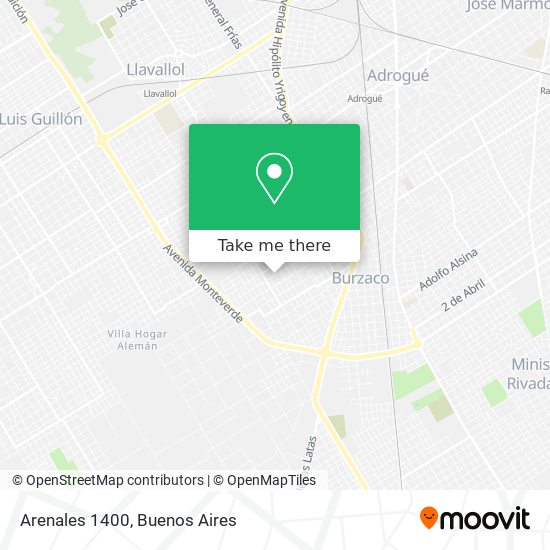 Arenales 1400 map