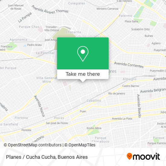Planes / Cucha Cucha map