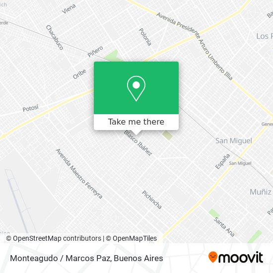 Monteagudo / Marcos Paz map