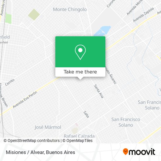 Misiones / Alvear map