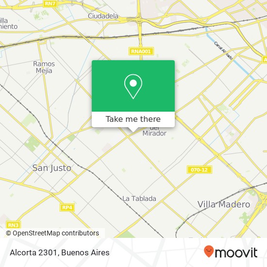 Alcorta 2301 map