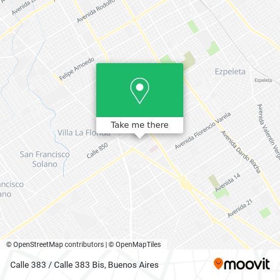 Calle 383 / Calle 383 Bis map
