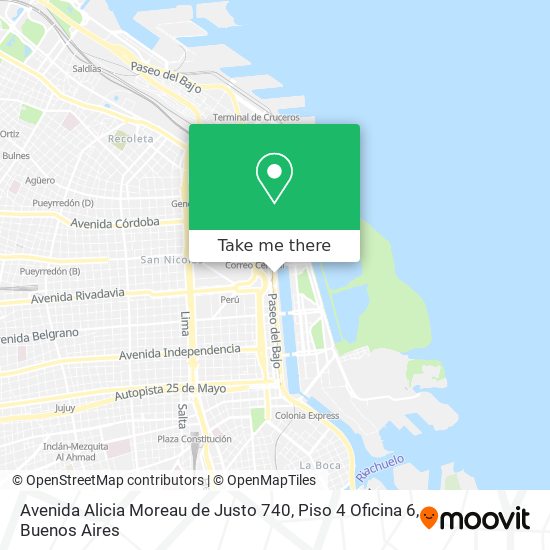 Avenida Alicia Moreau de Justo 740, Piso 4 Oficina 6 map