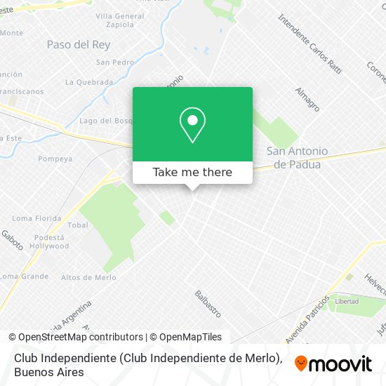 Mapa de Club Independiente (Club Independiente de Merlo)