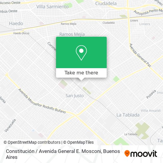 Constitución / Avenida General E. Mosconi map