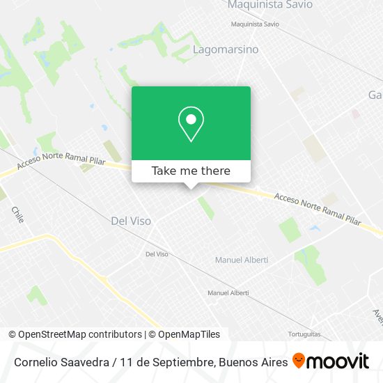 Cornelio Saavedra / 11 de Septiembre map