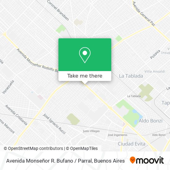 Mapa de Avenida Monseñor R. Bufano / Parral