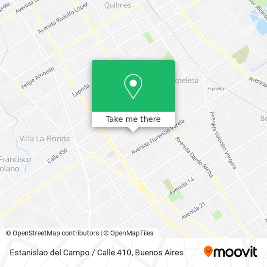 Mapa de Estanislao del Campo / Calle 410