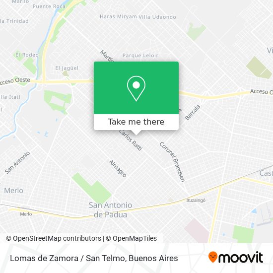 Lomas de Zamora / San Telmo map