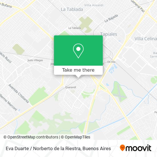 Mapa de Eva Duarte / Norberto de la Riestra