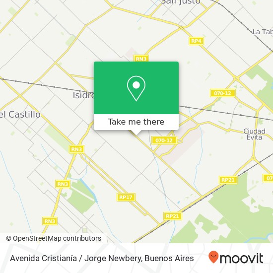 Avenida Cristianía / Jorge Newbery map